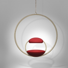 Hanging Hoop Chair Brass Studio 2