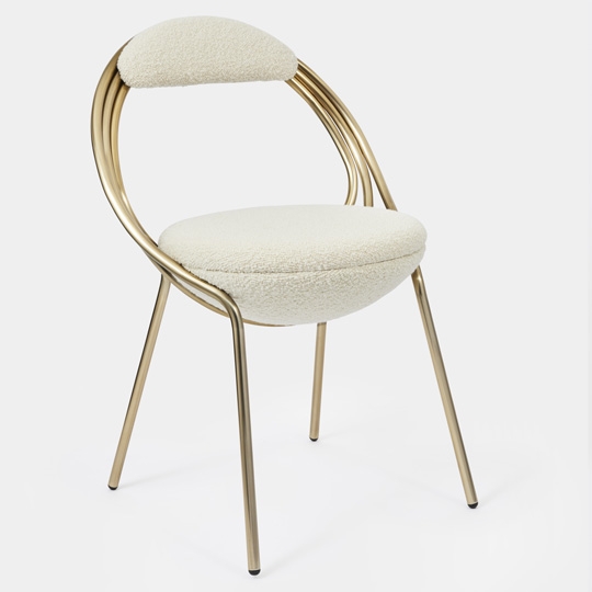 S LB Chair Brass Boucle Low 2