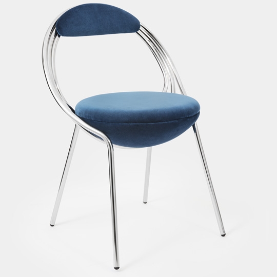 S LB Chair Chrome Blue Low 2