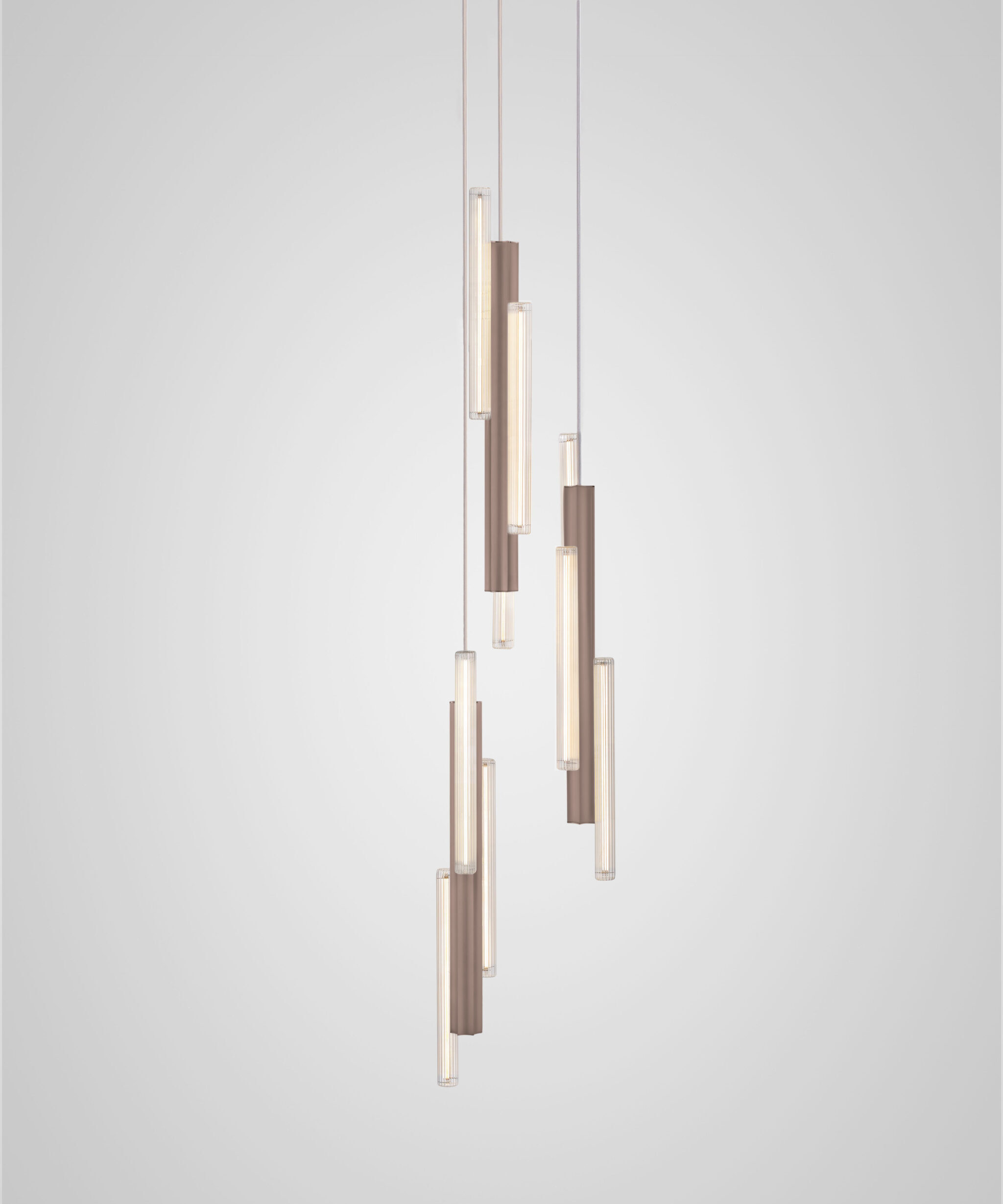 Hail 3-piece Chandelier, Brushed Bronze – Lee Broom