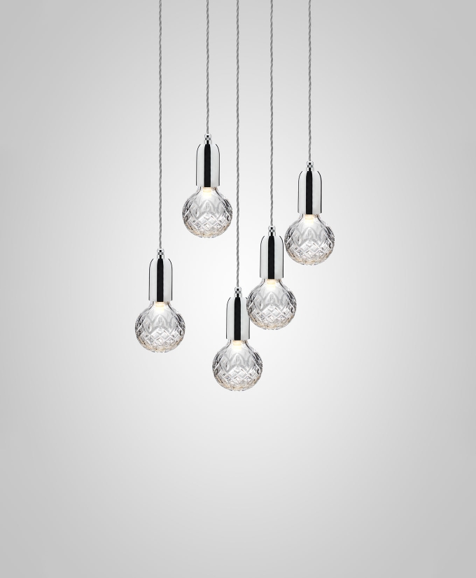 croppedimage680825-Clear-Crystal-Bulb-Chandelier-5-Piece-Polished-Chrome-Pendants-and-Satin-White-Ceiling-Plate-Studio-WEB-P (1)