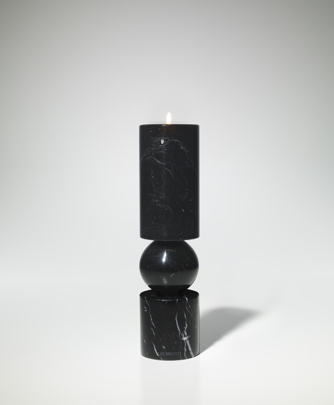 croppedimage680825-Fulcrum-Candlestick-Small-Black-Marble-with-candle-Studio